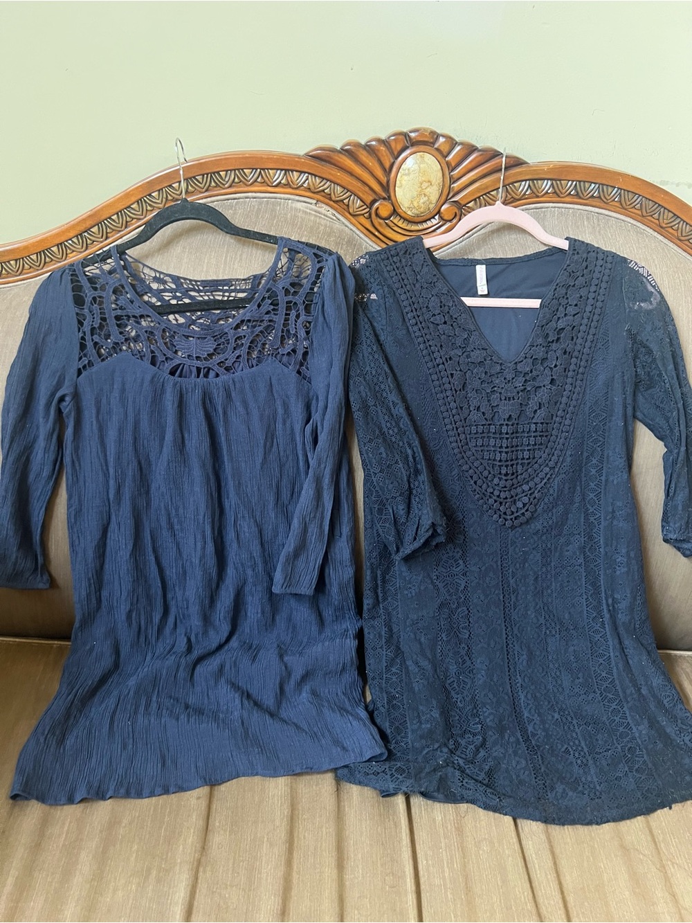 Navy dresses women size S- Set of 2